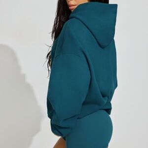 NWT Garage Ultra Fleece Hoodie Teal Tease Oversized